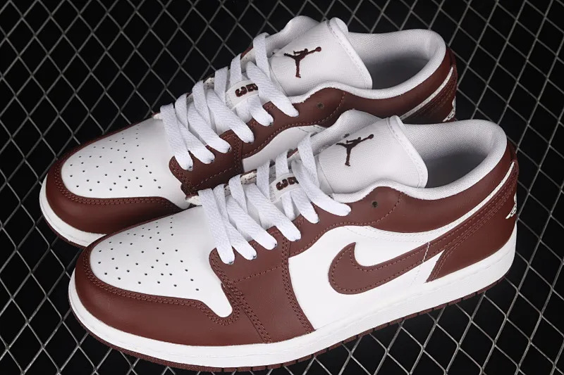 All categories Air Jordan Jordan series basketball shoes Air Jordan 1 Low G version pure original Air Jordan 1 Low AJ1 Joe 1 wine red and white low-top basketball shoes DC0774-116